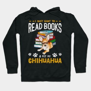 Book Reading Dog Mom Pet Dad Chihuahua Hoodie